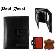 Naiste rahakott PN1401-MDL BLACK, PAUL ROSSI, Nahast rahakotid